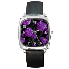 Berry,raspberry, Plus, One Square Metal Watch by nateshop