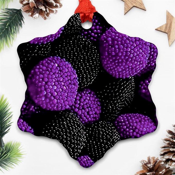 Berry,raspberry, Plus, One Snowflake Ornament (Two Sides)