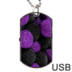 Berry,raspberry, Plus, One Dog Tag Usb Flash (two Sides) by nateshop