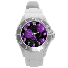 Berry,raspberry, Plus, One Round Plastic Sport Watch (l) by nateshop