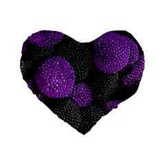 Berry,raspberry, Plus, One Standard 16  Premium Flano Heart Shape Cushions by nateshop