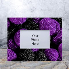 Berry,raspberry, Plus, One White Tabletop Photo Frame 4 x6  by nateshop