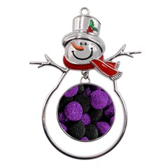 Berry,raspberry, Plus, One Metal Snowman Ornament by nateshop