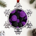 Berry,raspberry, Plus, One Metal Large Snowflake Ornament Front