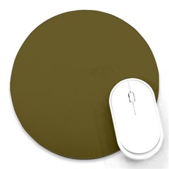 Brown, Color, Background, Monochrome, Minimalism Round Mousepad by nateshop