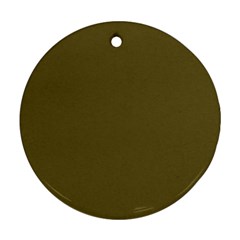 Brown, Color, Background, Monochrome, Minimalism Round Ornament (two Sides)