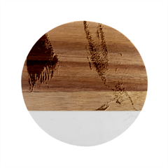 Curved, Hole Marble Wood Coaster (round) by nateshop