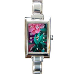 Eaves, Mate, Pink, Purple, Stock Wall Rectangle Italian Charm Watch by nateshop