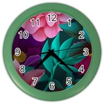 Eaves, Mate, Pink, Purple, Stock Wall Color Wall Clock Front