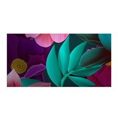 Eaves, Mate, Pink, Purple, Stock Wall Satin Wrap 35  X 70  by nateshop