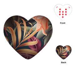 Flowers, Green, Hold, Huawei Playing Cards Single Design (heart) by nateshop