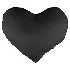 Gray, Color, Background, Monochrome, Minimalism Large 19  Premium Heart Shape Cushions by nateshop