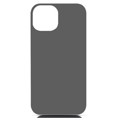 Gray, Color, Background, Monochrome, Minimalism Iphone 14 Black Uv Print Case by nateshop