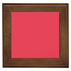 Pink, Color, Background, Monochromic, Minimalism Framed Tile by nateshop