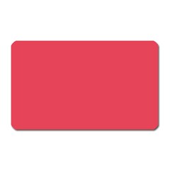 Pink, Color, Background, Monochromic, Minimalism Magnet (rectangular) by nateshop