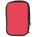 Pink, Color, Background, Monochromic, Minimalism Compact Camera Leather Case Front