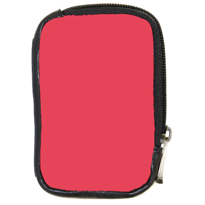 Pink, Color, Background, Monochromic, Minimalism Compact Camera Leather Case