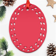 Pink, Color, Background, Monochromic, Minimalism Ornament (oval Filigree) by nateshop