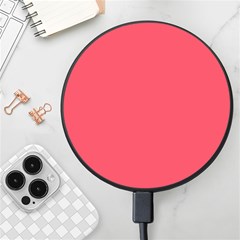 Pink, Color, Background, Monochromic, Minimalism Wireless Fast Charger(black) by nateshop