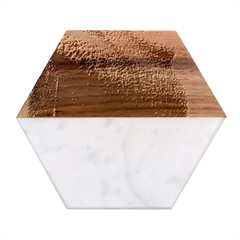 Plus, Curved Marble Wood Coaster (hexagon)  by nateshop