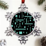 Rectangles, Cubes, Forma Metal Large Snowflake Ornament Front