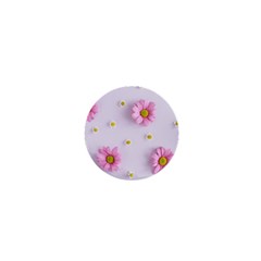 Springpurple Flower On A Purple Background 1  Mini Buttons by nateshop