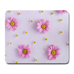 Springpurple Flower On A Purple Background Large Mousepad by nateshop