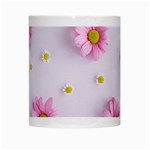 Springpurple Flower On A Purple Background White Mug Center