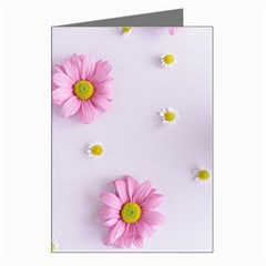 Springpurple Flower On A Purple Background Greeting Card by nateshop