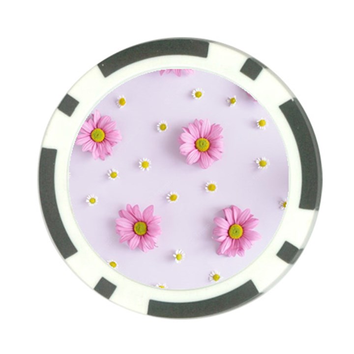 Springpurple Flower On A Purple Background Poker Chip Card Guard