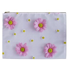 Springpurple Flower On A Purple Background Cosmetic Bag (xxl) by nateshop