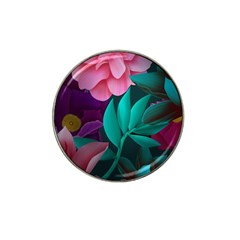 Flowers, Mate, Pink, Purple, Stock Wall Hat Clip Ball Marker (4 Pack) by nateshop