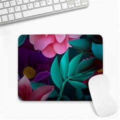 Flowers, Mate, Pink, Purple, Stock Wall Small Mousepad by nateshop