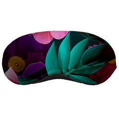 Flowers, Mate, Pink, Purple, Stock Wall Sleep Mask by nateshop