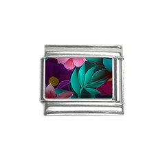 Flowers, Mate, Pink, Purple, Stock Wall Italian Charm (9mm) by nateshop