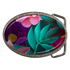 Flowers, Mate, Pink, Purple, Stock Wall Belt Buckles by nateshop