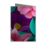 flowers, Mate, Pink, Purple, Stock Wall Mini Greeting Card Right