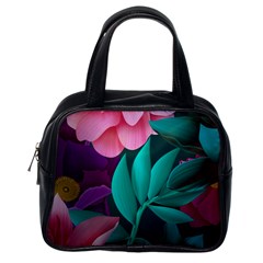 Flowers, Mate, Pink, Purple, Stock Wall Classic Handbag (one Side) by nateshop