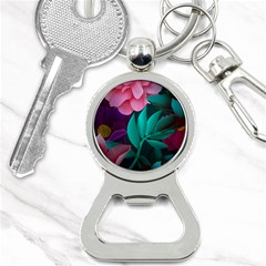 Flowers, Mate, Pink, Purple, Stock Wall Bottle Opener Key Chain by nateshop