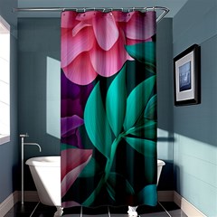 Flowers, Mate, Pink, Purple, Stock Wall Shower Curtain 36  X 72  (stall)  by nateshop