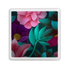 Flowers, Mate, Pink, Purple, Stock Wall Memory Card Reader (square) by nateshop