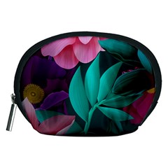 Flowers, Mate, Pink, Purple, Stock Wall Accessory Pouch (medium) by nateshop