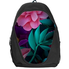 Flowers, Mate, Pink, Purple, Stock Wall Backpack Bag by nateshop