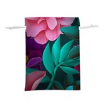 flowers, Mate, Pink, Purple, Stock Wall Lightweight Drawstring Pouch (S) Front