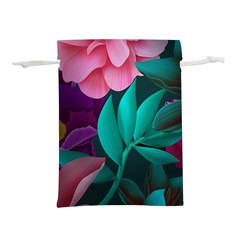 Flowers, Mate, Pink, Purple, Stock Wall Lightweight Drawstring Pouch (l) by nateshop