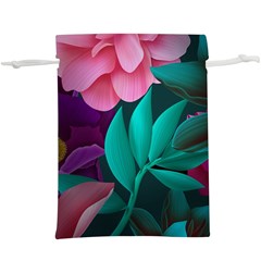 Flowers, Mate, Pink, Purple, Stock Wall Lightweight Drawstring Pouch (xl) by nateshop