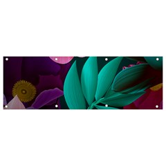 Flowers, Mate, Pink, Purple, Stock Wall Banner And Sign 9  X 3  by nateshop