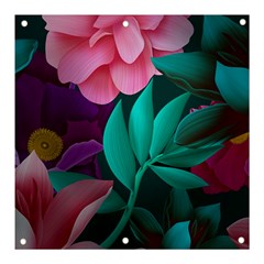 Flowers, Mate, Pink, Purple, Stock Wall Banner And Sign 3  X 3  by nateshop