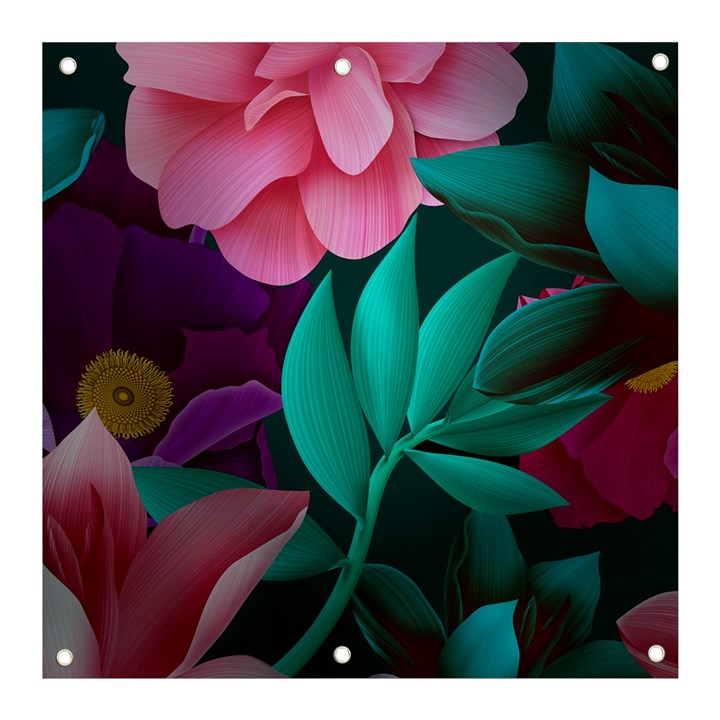 flowers, Mate, Pink, Purple, Stock Wall Banner and Sign 3  x 3 