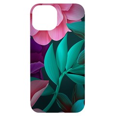 Flowers, Mate, Pink, Purple, Stock Wall Iphone 14 Black Uv Print Case by nateshop